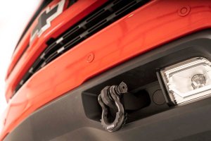 Chevrolet Silverado 1500 Tow Hook to Shackle Conversion Kit - Front - Rough Country - Black - '19-'22